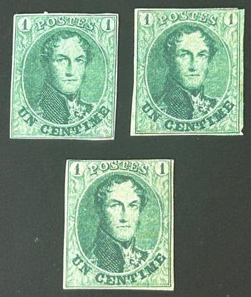 België 1861 - Leopold I - Medaillon zonder watermerk - 1c, Gestempeld