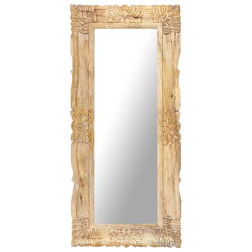 vidaXL Spiegel 110x50 cm massief mangohout, Verzenden