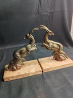 ucra - Serre-livres - antilope - Marbre, Régule