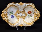 Meissen - Plat - 31,2 cm Prunkschale oval mit Handhaben