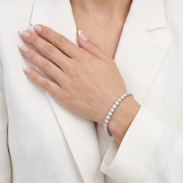 Armband - 18 karaat Witgoud - 11.53ct. tw. Diamant
