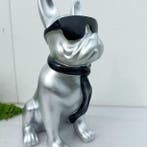 Beeld, French bulldog with tie and sunglasses - 40 cm -