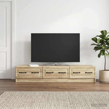 vidaXL TV Kast 147 x 34,5 x 27 cm Sonoma Eiken Bewerkt hout, Verzenden
