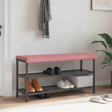 vidaXL Bankkussen fluweel Roze Diepte 35 cm, Verzenden
