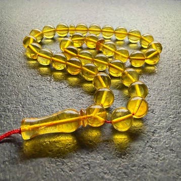 Natuurlijke Baltische amber Tesbih gebedskralen rozenkrans