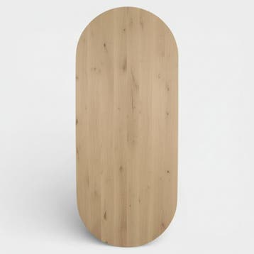 Tafelblad Plat Ovaal Eikenhout 280x110, Huis en Inrichting, Tafels | Eettafels, Nieuw