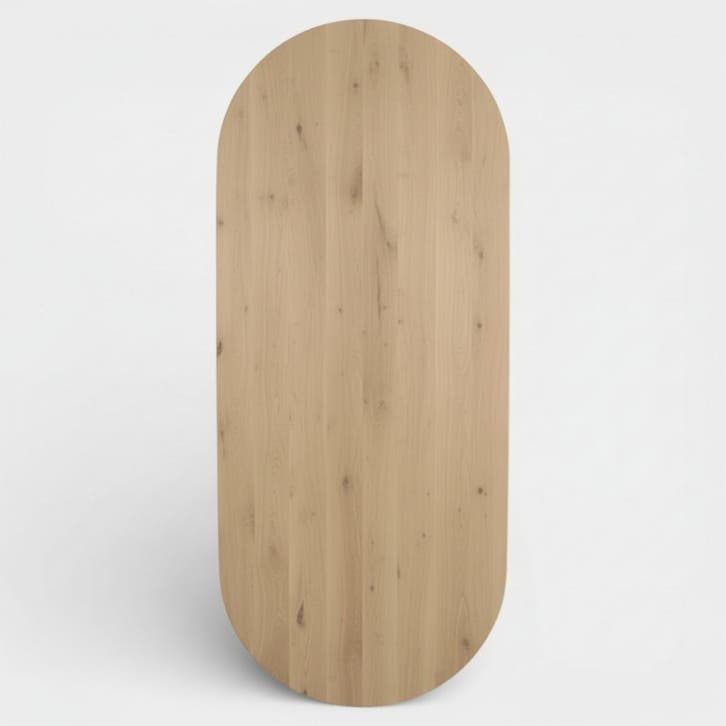 Tafelblad Plat Ovaal Eikenhout 280x110, Huis en Inrichting, Tafels | Eettafels