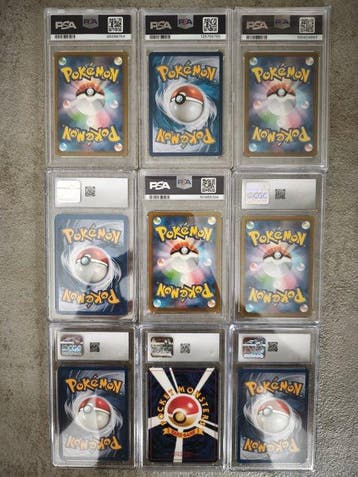 Pokémon - 9 Graded card - PSA - Various sets, Nieuw