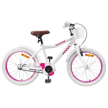 vidaXL Kinderfiets 20 Inch voor 6-11 jaar oud Wit, Verzenden
