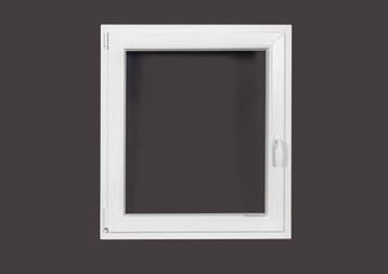 PVC raam draai kiep b90xh100 cm wit, Gevelraam of Ruit, 80 tot 120 cm, 80 tot 120 cm, Nieuw