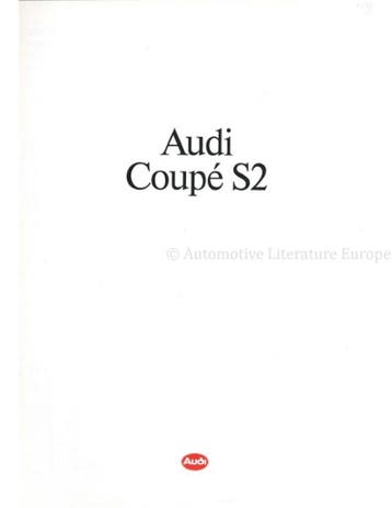 1991 AUDI COUPE S2 BROCHURE DUITS