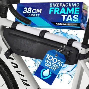2dekans | Nextcover Bikepacking Frametas - 38 cm - Zwart - 3, Ophalen of Verzenden, Nieuw
