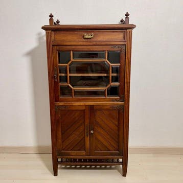 Vitrine - Bois, Laiton, Verre - Style Napoléon II, Antiquités & Art