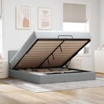 vidaXL Bed poef met matras en LEDs 180x200 cm stof, Verzenden, Nieuw