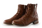 Mustang Veterboots in maat 38 Cognac, Overige kleuren, Verzenden, Overige typen, Zo goed als nieuw