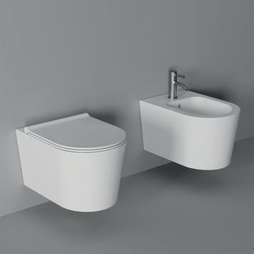 Wandcloset Salenzi Civita 50x35x36.5cm Keramiek Rimless Mat, Bricolage & Construction, Ophalen of Verzenden, Overige typen