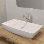 vidaXL Luxe keramische rechthoekige wasbak 71 x 39 cm (wit), Verzenden, Nieuw