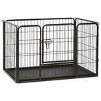 vidaXL Puppyren 91,5x59x61 cm staal, Verzenden, Nieuw