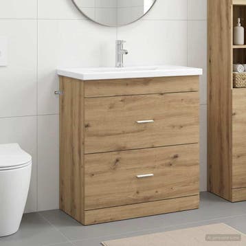 vidaXL Badkamermeubel Set Artisanaal eiken 81 x 40 x 84,5 cm, Verzenden, Nieuw