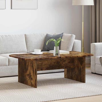 vidaXL Salontafel Rook Eiken 93 x 53 x 33 cm Bewerkt hout, Verzenden
