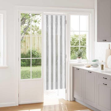vidaXL Insecten Gordijn Chenille Grijs en wit 56 x 185 cm, Verzenden