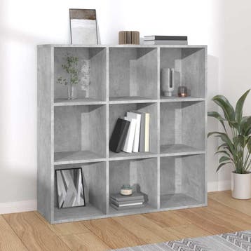 vidaXL Boekenkast 98x29x97,5 cm bewerkt hout betongrijs, Verzenden