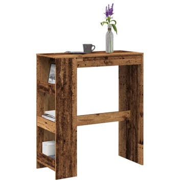 vidaXL Bartafel met rekken 90x40x103,5 cm bewerkt hout oud, Verzenden
