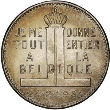 België. Medal 1934 - Leopold III Accession to the Throne -