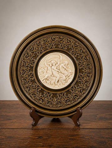 Schotel - Keramiek - Emaille-art Nouveau