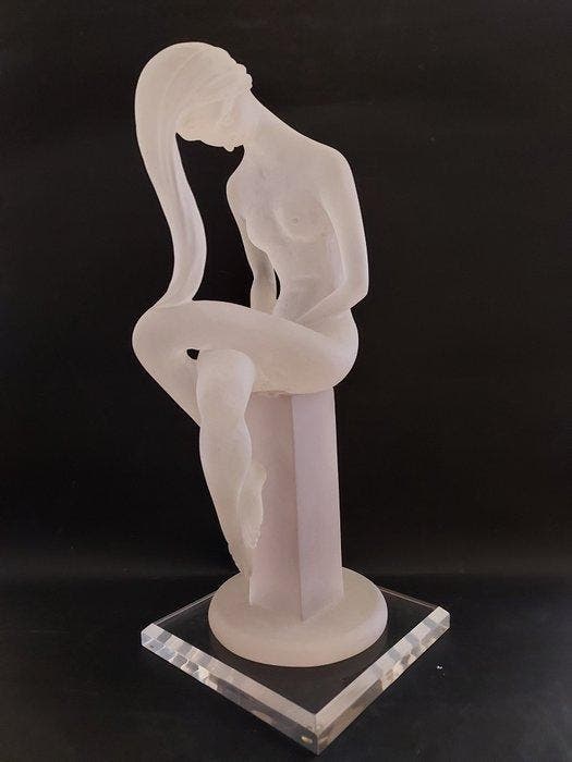 Beeldje, Beautiful Bella Luca crystalite statue - 42 cm -, Antiek en Kunst, Antiek | Glaswerk en Kristal