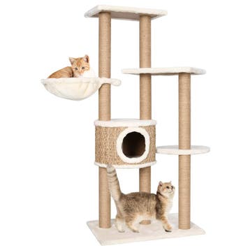 vidaXL Kattenmeubel met krabpalen 126 cm zeegras, Verzenden, Nieuw