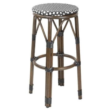 Barkrukken | Rotan/Aluminium | Zwart | Houtlook Frame |, Verzenden, Nieuw in verpakking