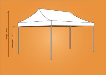 Ambisphere | Vouwtent 4x6m LICHTBLAUW Feesttent-Partytent, Nieuw, Partytent