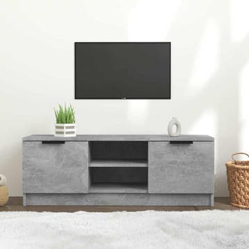 vidaXL Tv-meubel 102x35x36,5 cm bewerkt hout betongrijs, Verzenden, Nieuw