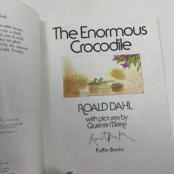 Signed; Roald Dahl / Quentin Blake (ill) - The Enormous, Antiek en Kunst