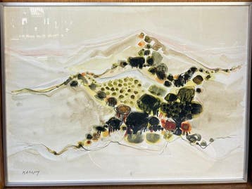 Frédéric Menguy (1927 - 2007) - Paysage de Montagne Coloré