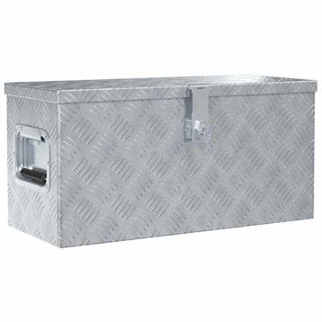 vidaXL Aluminium kist 61,5x26,5x30 cm zilverkleurig, Verzenden