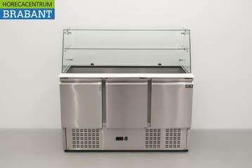 HCB inox Saladette Etabli réfrigéré 3 portes 1/1 GN avec, Verzenden
