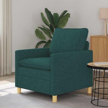 vidaXL bank / zetel Donkergroen 76 x 81 x 87,5 cm Stof, Verzenden, Nieuw