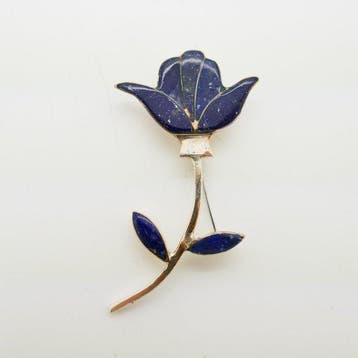 Sans prix de réserve - Broche Argent Lapis-lazuli