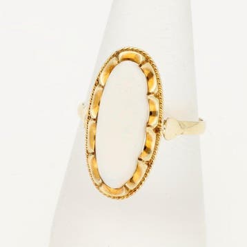 Bague - 14 carats Or jaune Opale, Nieuw