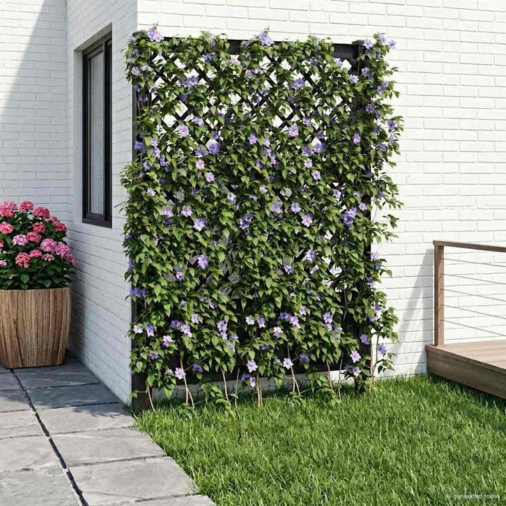 vidaXL Trellis met Spike Antracietkleurig 99 x 6 x 165 cm PP, Doe-het-zelf en Bouw, Containers, Verzenden