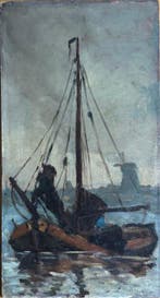 Marie Henri Mackenzie (1878-1961) - Barca al porto