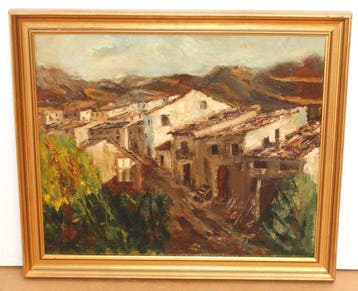 Ecole espagnole (XX) - Paysage rural