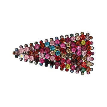 Haarspeld Klikklak 7cm - Driehoek Vorm - Glitter Steentjes -, Nieuw