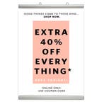 Posterklem Zilver 300 mm, Verzenden