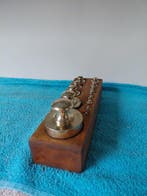 Balans of weegschaal (14) - Messing, Hout - Mooi compleet, Antiek en Kunst