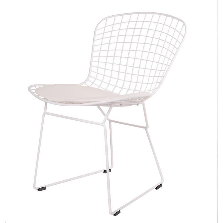Eetkamerstoel Bertoia Wit frame wit, Maison & Meubles, Chaises, Envoi
