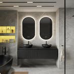 Badkamermeubelset BWS Linea | 140 cm | Mat Zwart, Ophalen of Verzenden, Bad