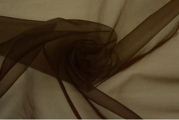 15 meter organza stof - Bruin, Verzenden